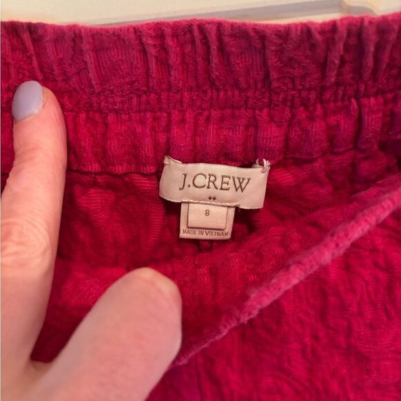 J Crew Pull On Boardwalk Jacquard Shorts  in Hot Pink size 8 - Picture 4 of 4